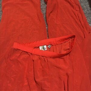 Elegant Red Swim Coverup Pants